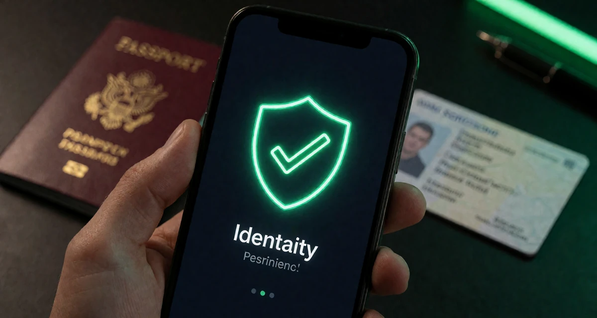 Smartphone mit Verifizierungs-Check und Dokumenten - risikobasierter KYC-Prozess bei Jack Casino